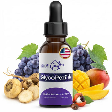 GlycoPezil – Daily Liquid Botanical Supplement with Chromium, Maca Root, Ginseng & Plant Extracts – Clean, Stimulant-Free Formula – GMP-Certifed, Non-GMO, Made in USA - 2 fl oz, 1 Month Supply Nature’s NutriWaveAu supplements