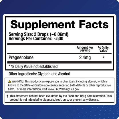 BioMatrix Pregnenolone 2.4 mg Per Dose, 1,200 mg Total (Equivalent to 3,000 mg of Oral BioMatrixUS supplements