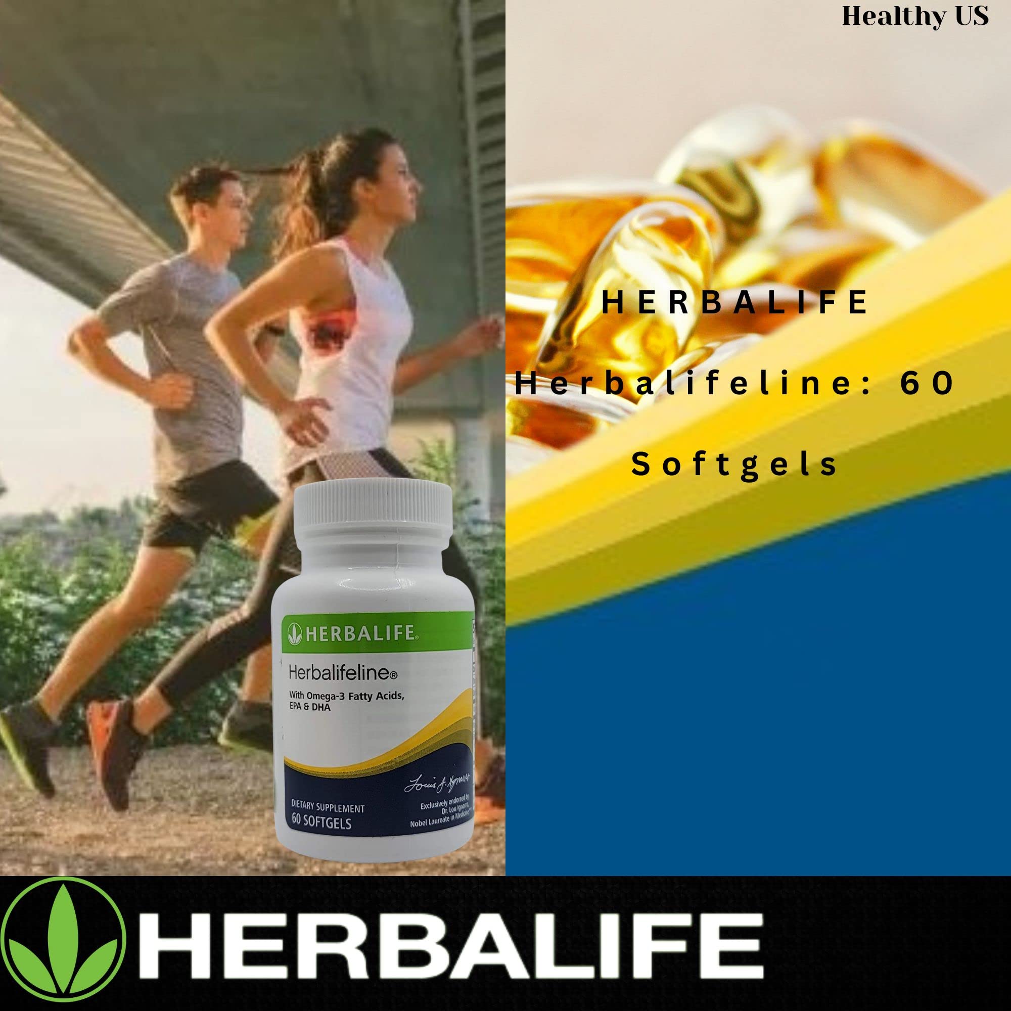 Herbalife Herbalifeline: 60 Softgels with Vitamin E, Marine Lipid Complex, Omega-3 Fatty HerbalifeUS supplements