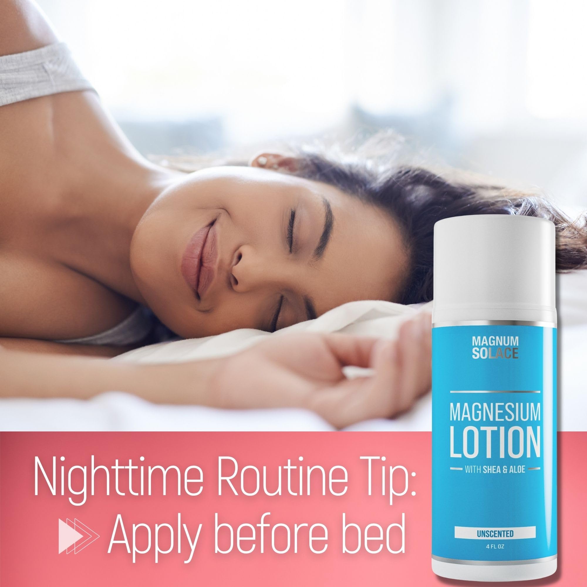 Magnum Solace Magnesium Lotion with Aloe & Shea – Apply to Legs – Alternative to Topical Magnesium Cream Magnum SolaceAu supplements