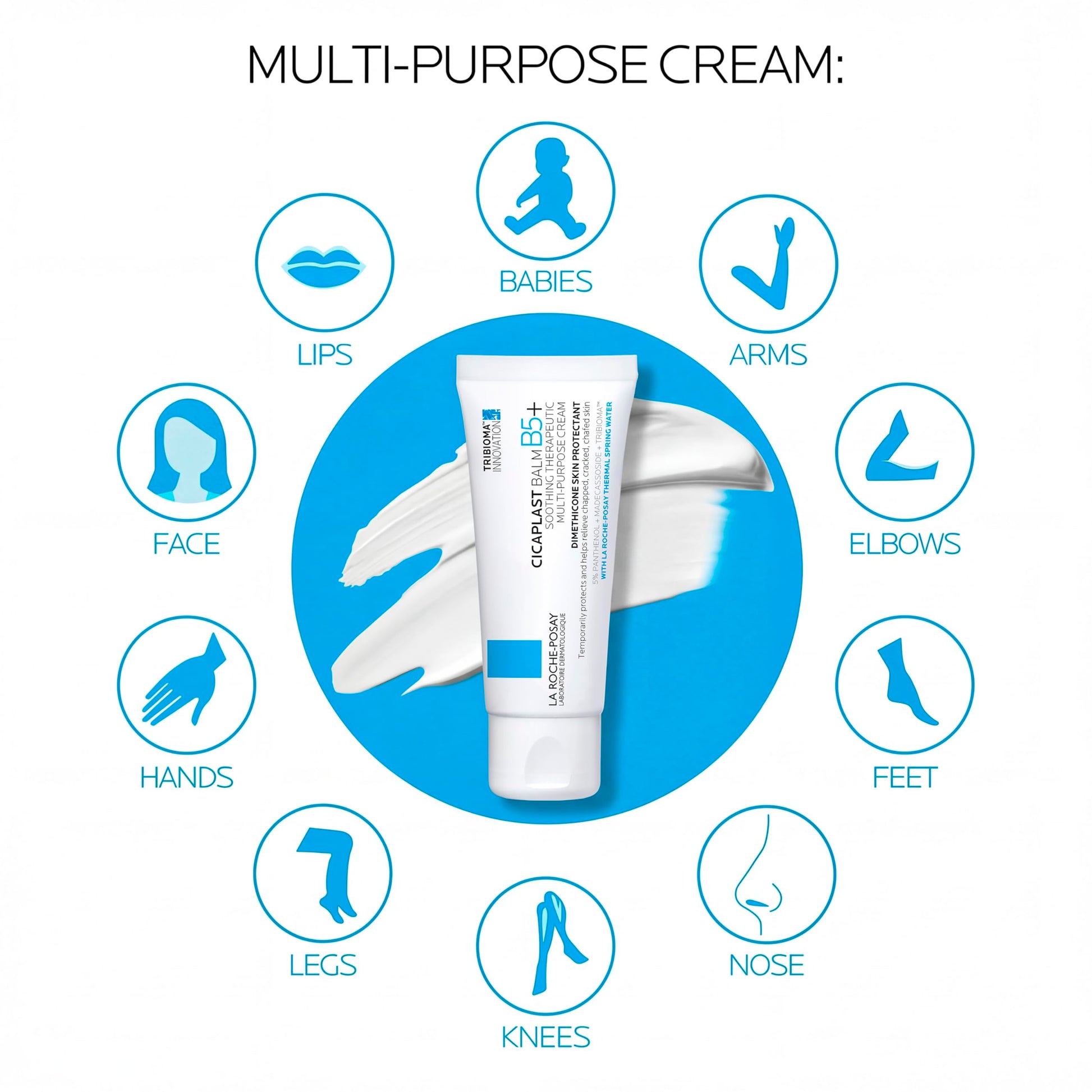 La Roche-Posay Cicaplast Balm B5, Healing Ointment and Soothing Therapeutic Multi Purpose Cream for Dry & Irritated Skin La Roche-PosayUS supplements