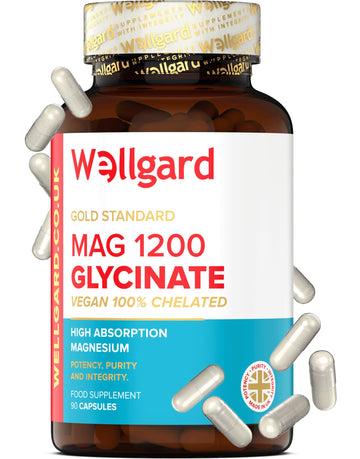 Wellgard Magnesium Glycinate, Mag 1200, High Strength Magnesium Bisglycinate WellgardUS supplements