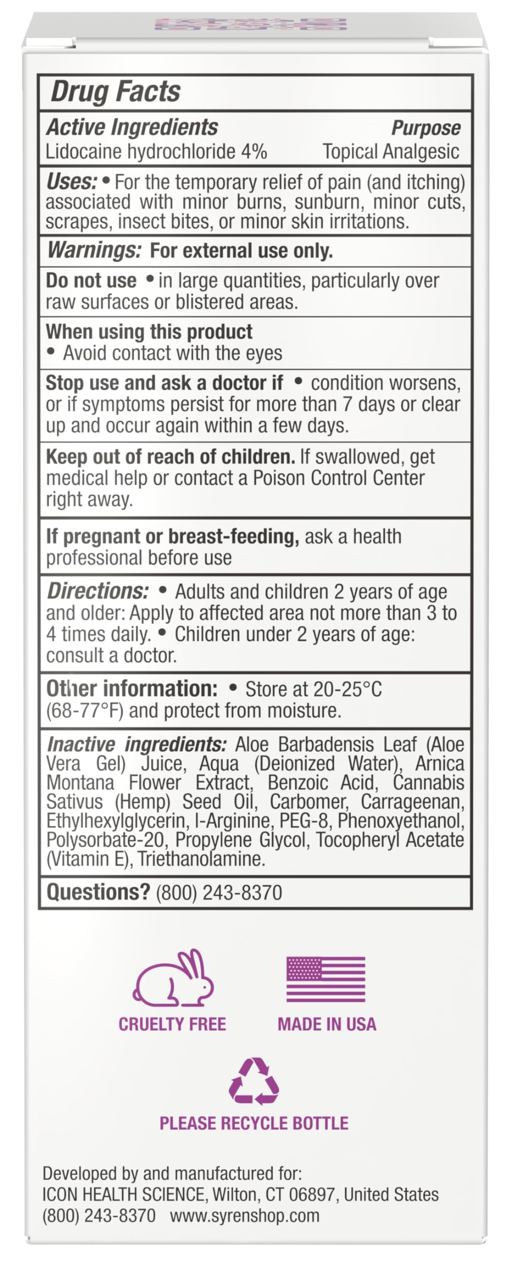 Syren Intimate Relief - Intimate Pain Relieving Gel - Relieves Vulva Pain, Throbbing, Spasms SYRENAu supplements
