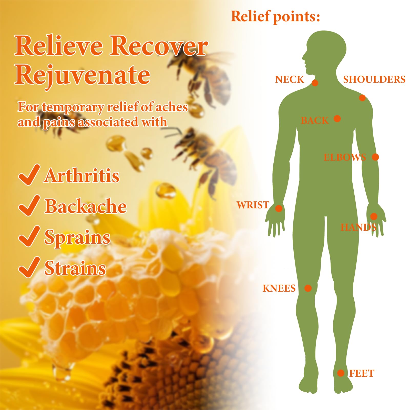 Cedonivor Bee Venom Joint and Bone Therapy Cream, New Bee Venom Gel, Specializes in Muscle Soothing, for All Parts of The Body, for Men & Women CedonivorAu supplements