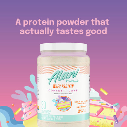 Alani Nu Whey Protein Powder Confetti Cake | 23g Protein with Low Sugar & Digestive Enzymes Alani NuUS supplements