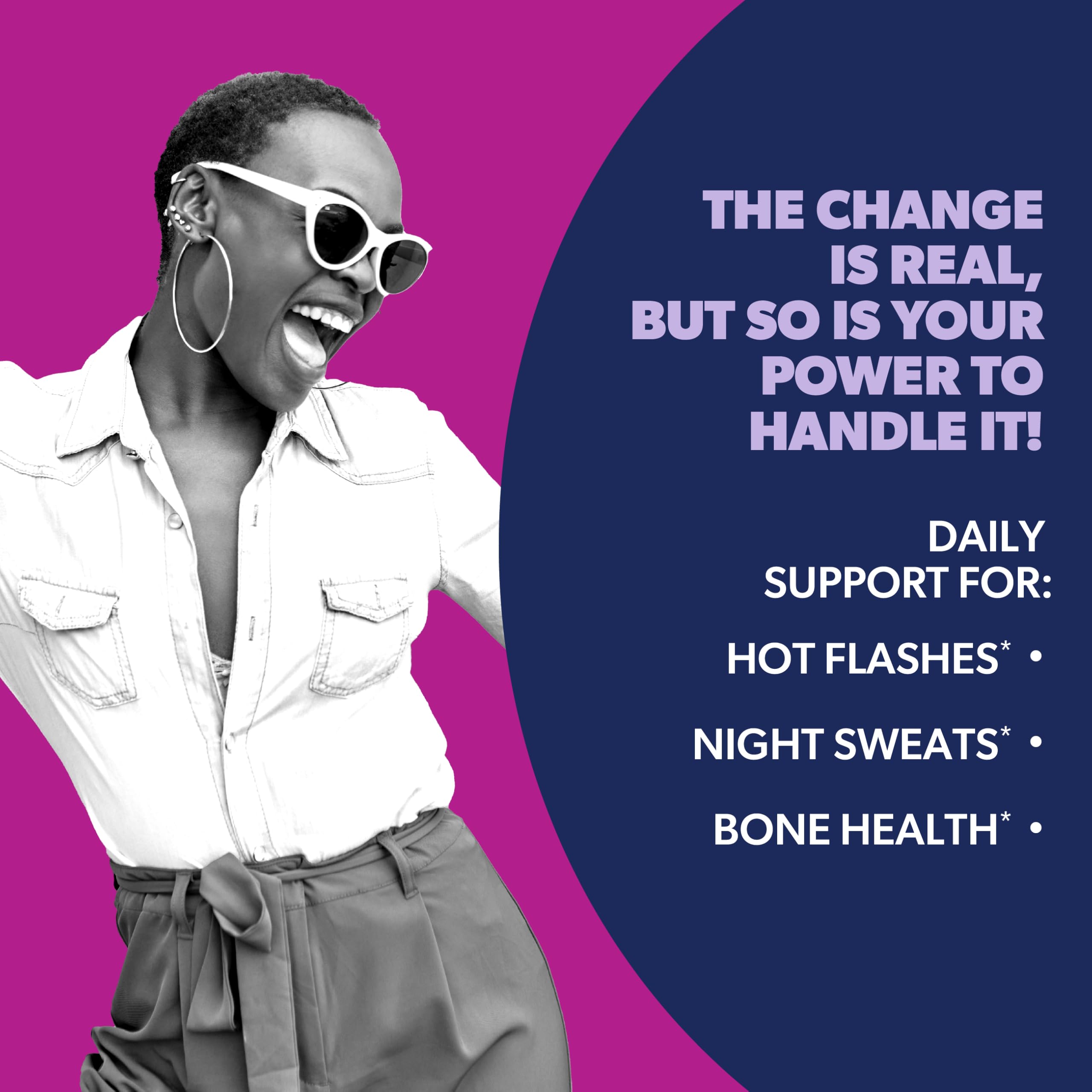 AZO® Daily Menopause Relief + Vitamin D to Support Strong Bones, Menopause Supplements for Women, Reduces Hot Flashes and Night Sweats* - 30 Count AZOAu supplements