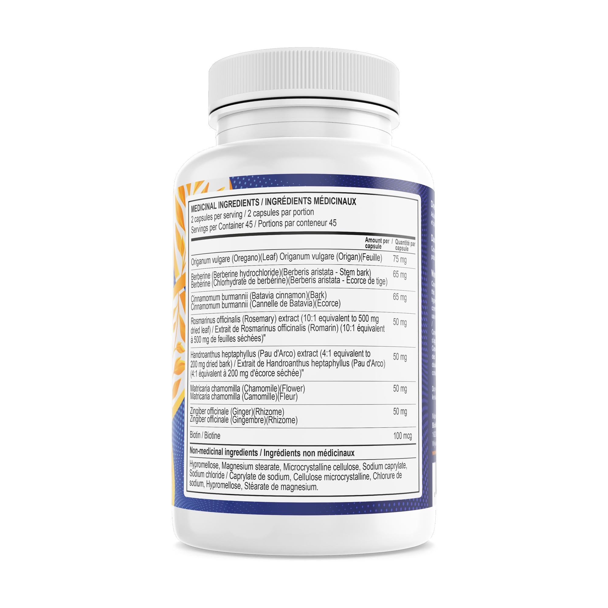 BioMatrix Candid-X Gut Cleanse with Berberine, Oregano, Sodium Caprylate, Chamomile, Ginger BioMatrixAu supplements