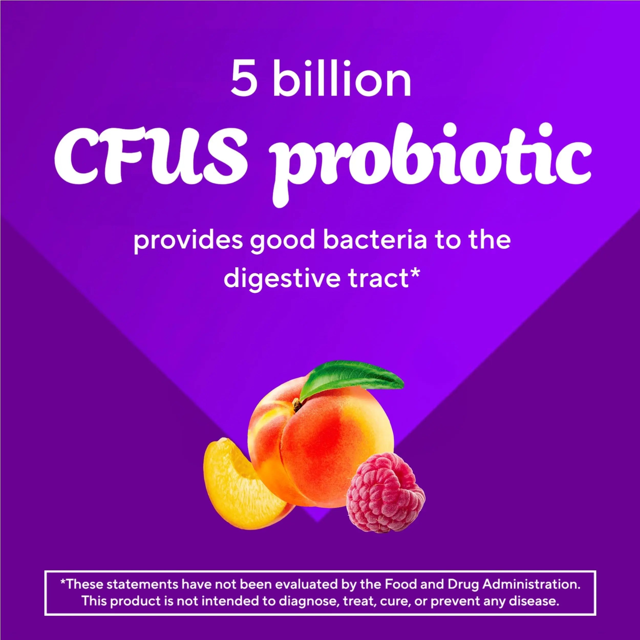 vitafusion Probiotic Gummy Supplements, Raspberry, Peach and Mango Flavors, Probiotic Nutritional Supplements With 5 Billion CFUs VitafusionAu supplements