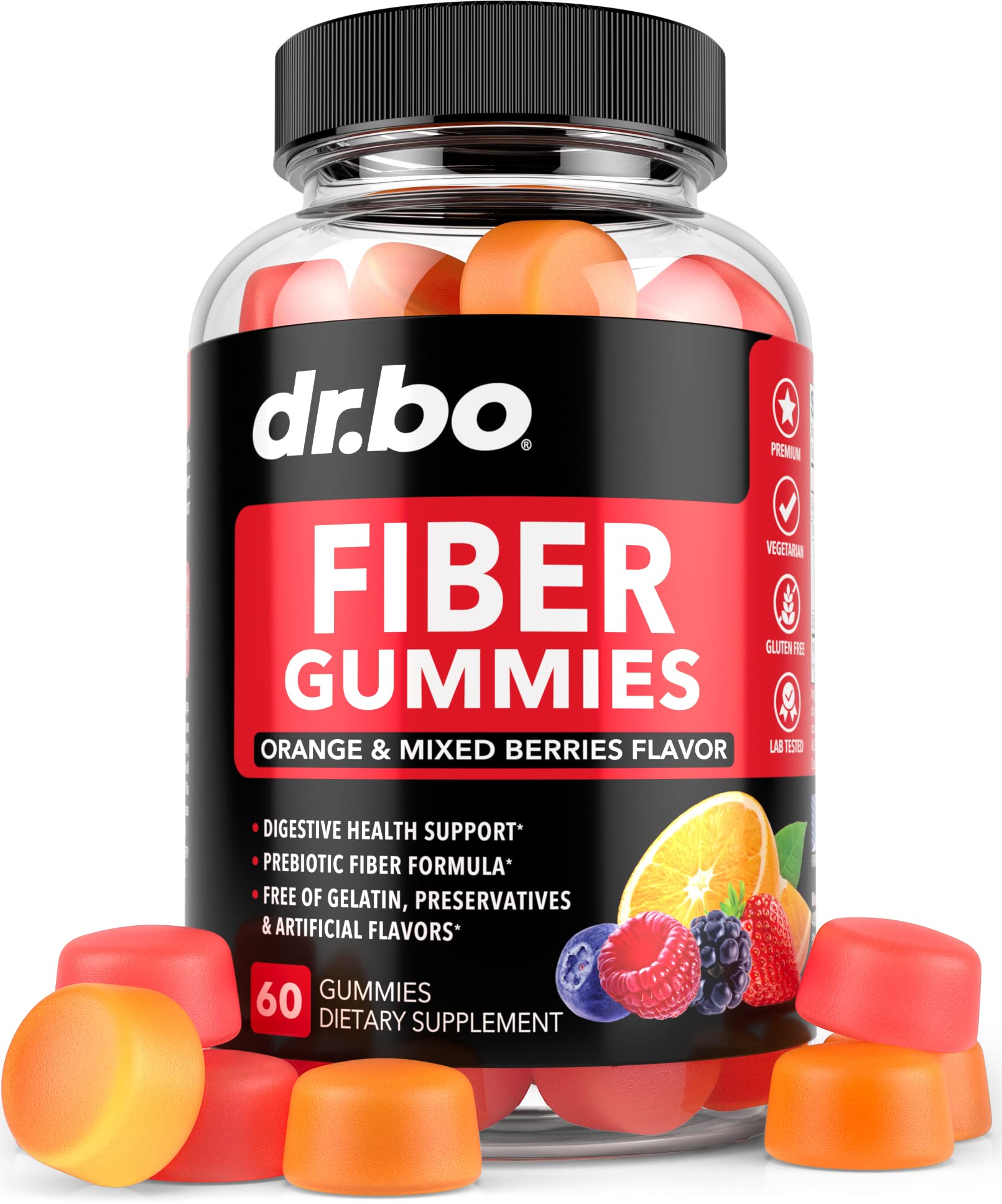 Fiber Gummies for Adults & Kids - Tasty Gummy Prebiotic Fiber Supplement for Max Digest DR. BOUS supplements