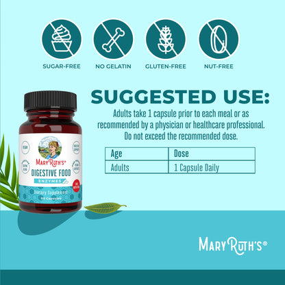 MaryRuth Organics Digestive Enzymes | Up to 2 Month Supply | Vegan Digestive Health Aid and Gut Health Enzyme Complex | Over 12 Enzymes | Vitamins B6 & B12 MARYRUTH'SUS supplements