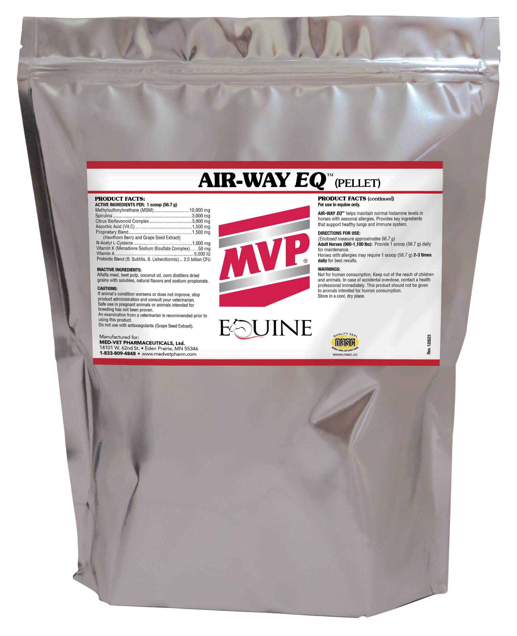 MVP Air-Way EQ Supports Healthy Lung Function and Seasonal Allergy Support in Horses, 5lb - 40 Servings MVPAu supplements