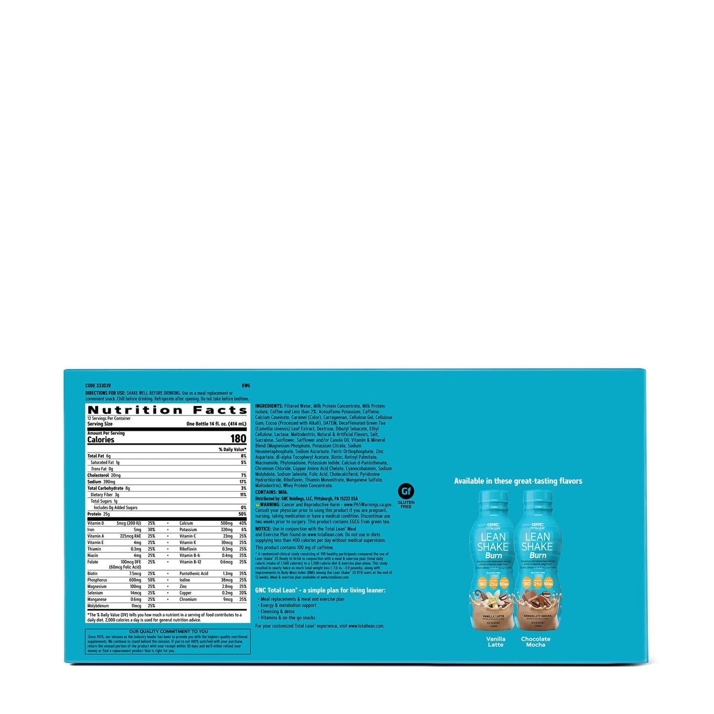 GNC Total Lean Lean Shake Burn - Chocolate Mocha GNCUS supplements