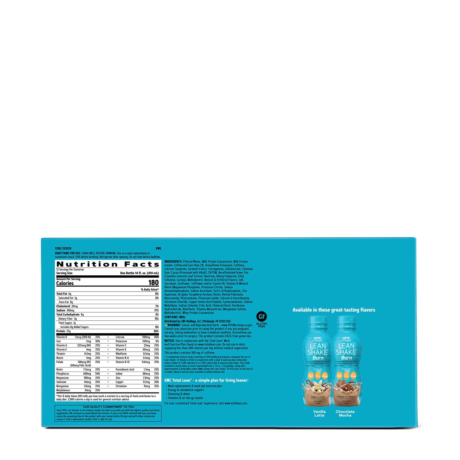 GNC Total Lean Lean Shake Burn - Chocolate Mocha GNCUS supplements