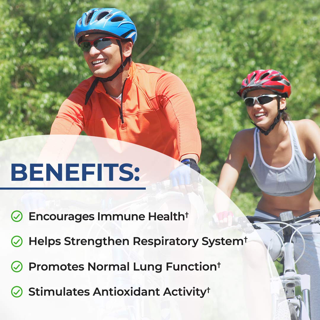 Respiratory & Immune Lung Support Supplement with Quercetin, Vitamin D & Cordyceps, Helps Soothe Respiratory Tissues While Loosening Mucus, Lung Health Vitamins for Women & Men, 60 Capsules BioSchwartzAu supplements