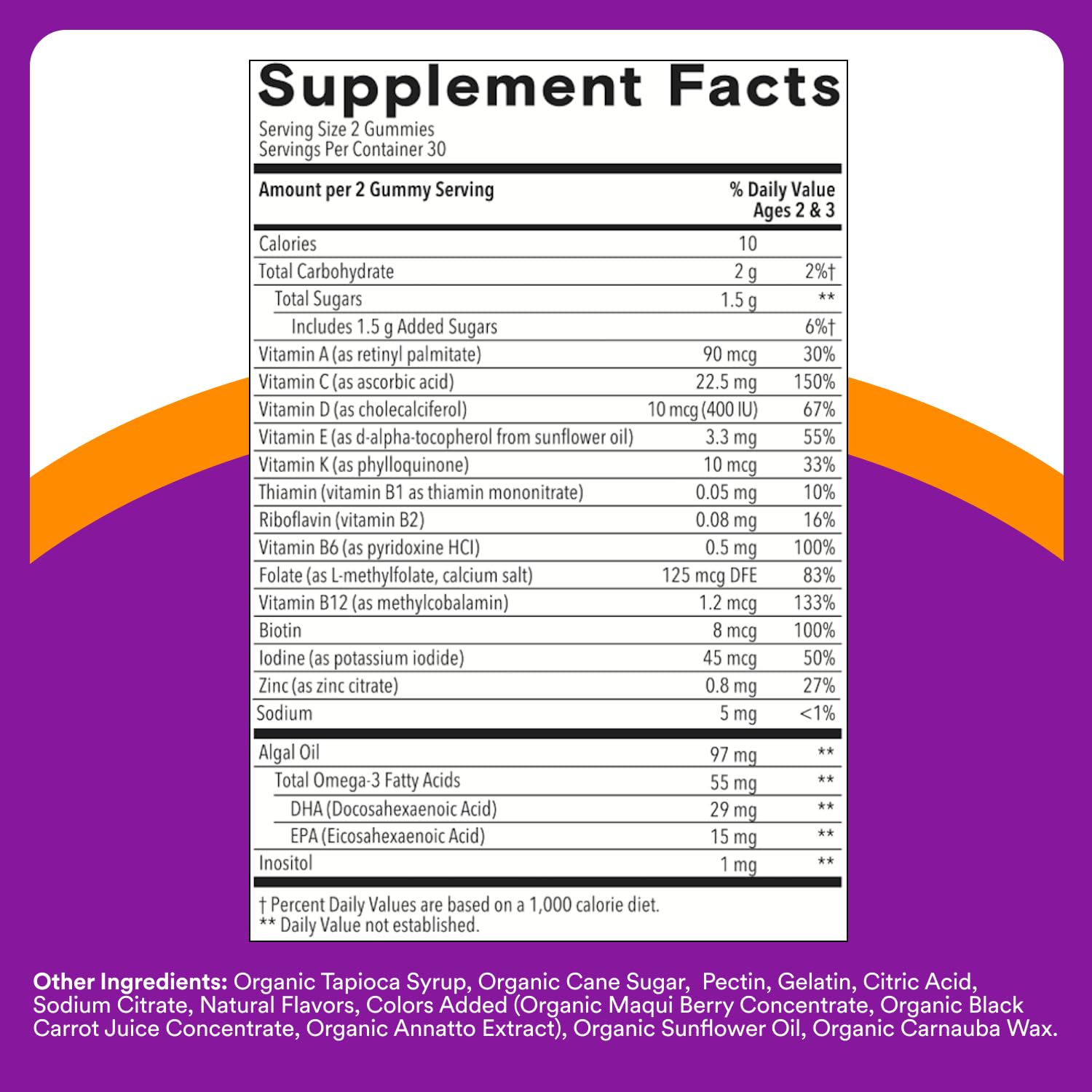 SmartyPants Toddler Multivitamin Gummies - Improved Formula: Omega 3 (DHA/EPA), Vitamins D3, C, Vitamin B12, B6, A, K & Zinc SmartyPantsAu supplements
