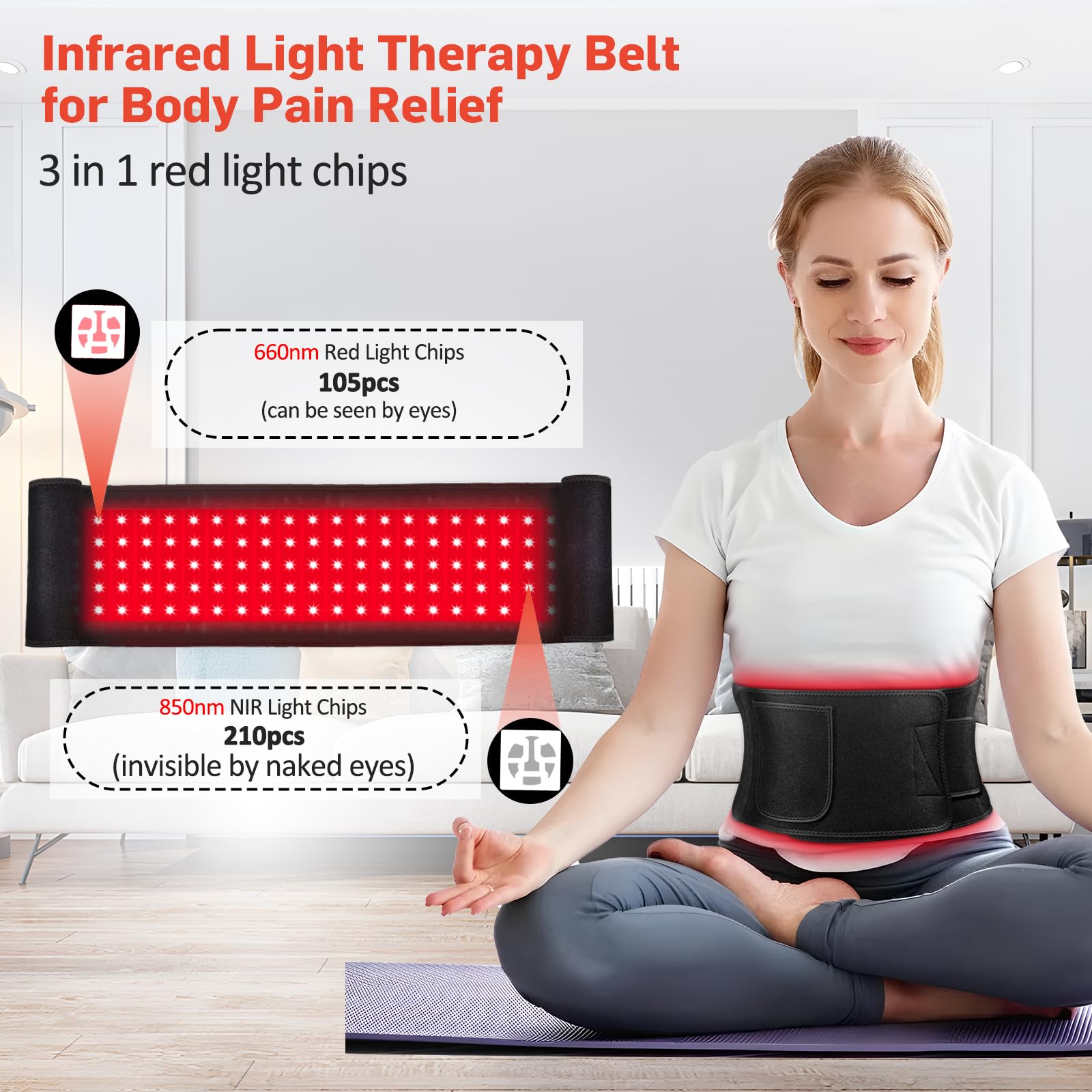 Red Light Therapy for Body, Infrared Light Therapy for Shoulder Waist Muscle Pain Relief GMOWNWAu supplements