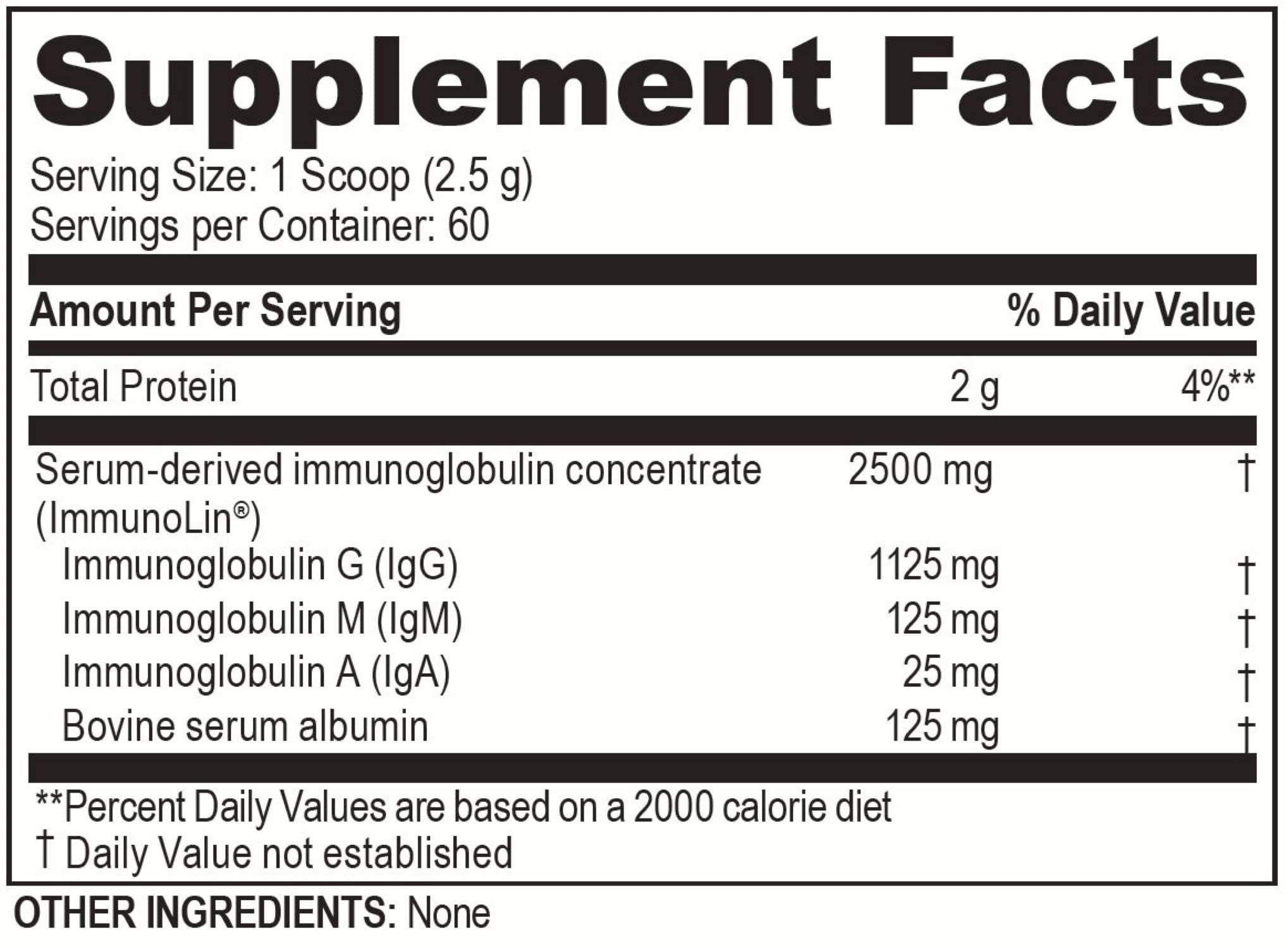 Brain Basics Ultra Pure IgG Supplement - Dairy-Free Supplement IgG-Immunolin Powder, Blended Vitamin & Mineral Supplements, 150g, 60 Servings Brain BeanAu supplements