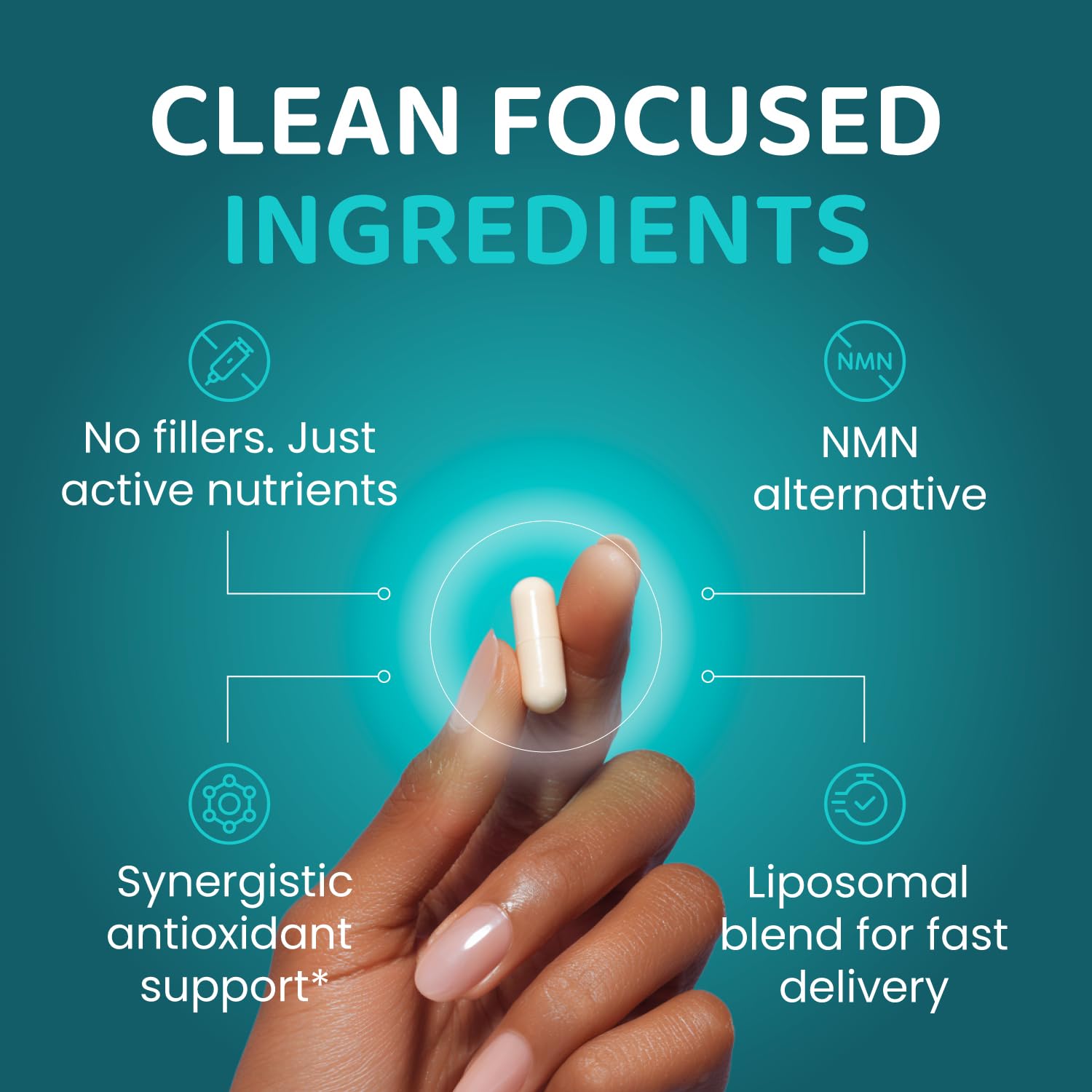 NAD+ Elite Complex – Direct NAD+ 300 mg with Urolithin A, Resveratrol, CoQ10 & Antioxidant Blend – Cellular Energy, Mitochondrial Support & Healthy Aging – Vegan, Non-GMO, 60 Capsules (30 Servings) Simply Nature's PledgeAu supplements