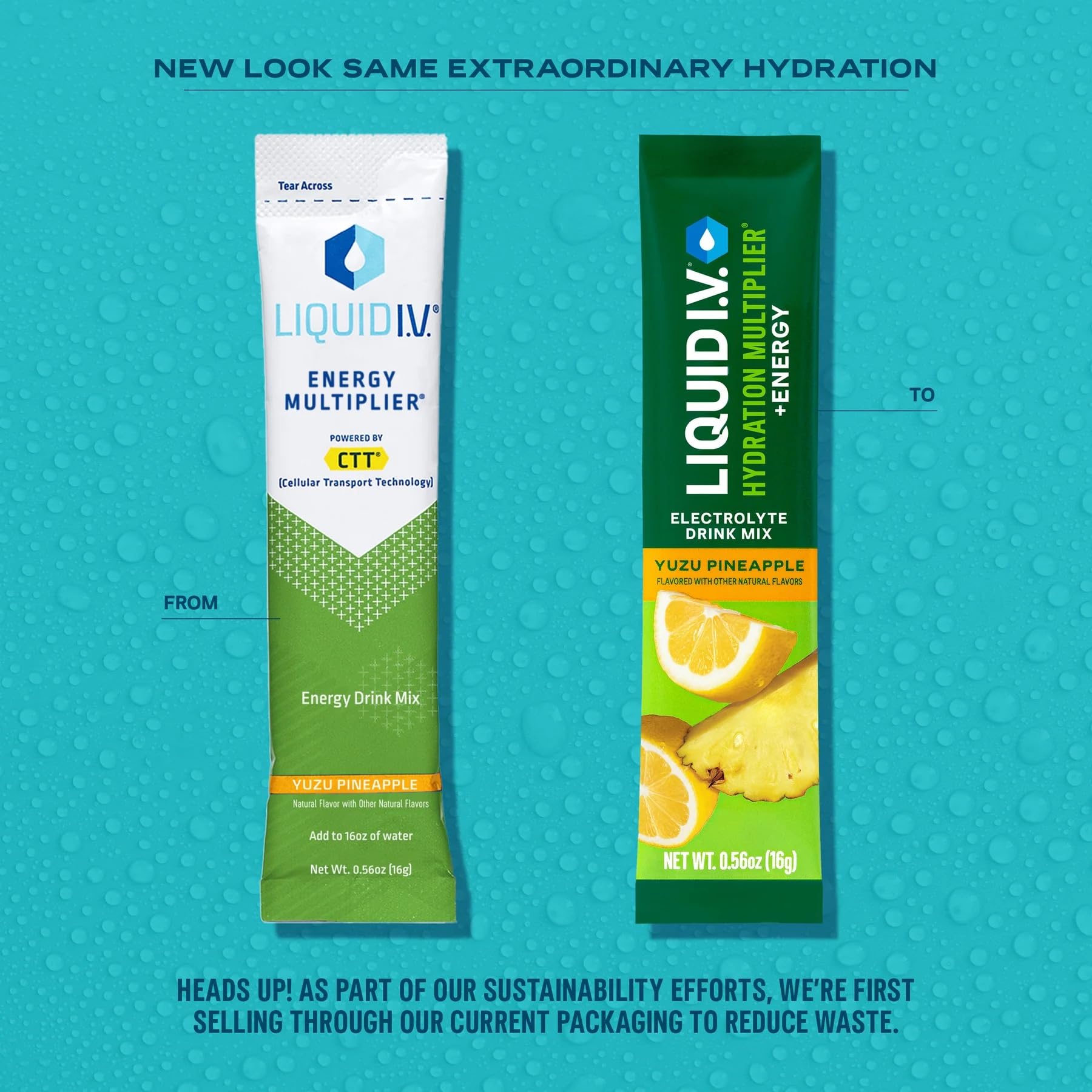 Liquid I.V.® Hydration Multiplier +Energy - Yuzu Pineapple | Electrolyte Powder Drink Mix | 1 Pack (14 Servings) Liquid I.V.US supplements