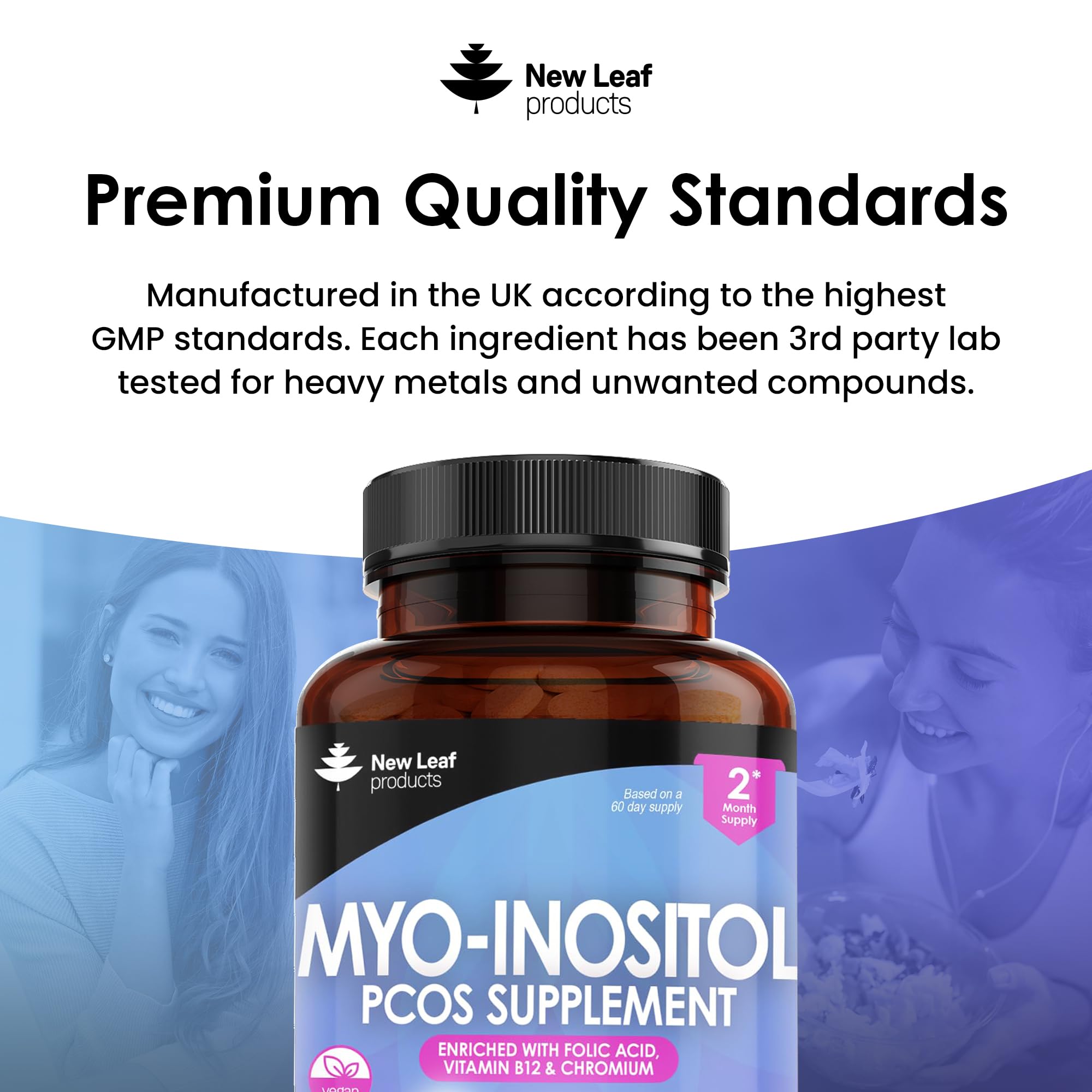 Myo-Inositol PCOS Supplement - Myo Inositol Tablets PCOS Supplement Enriched NEW LEAF PRODUCTSUS supplements