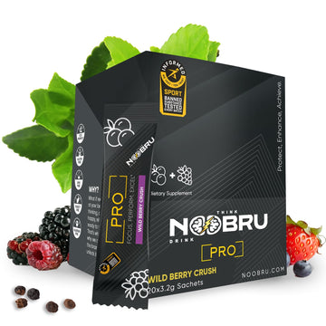 Noobru™ Pro - Brain & Nootropic Supplement for Cognitive Performance, Mental Clarity, and Focus - Precision-Formulated Drink with 17 Research-Backed Ingredients - 20 Servings NoobruAu supplements