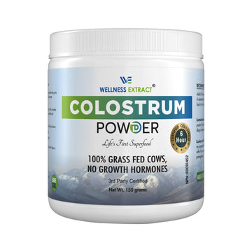 WELLNESS EXTRACT Bovine Colostrum Powder Rich in Protein & Lactoferrin- The True Certified Supplement for Immune Support, Gut Health, Muscle Growth - 150g WELLNESS EXTRACTAu supplements