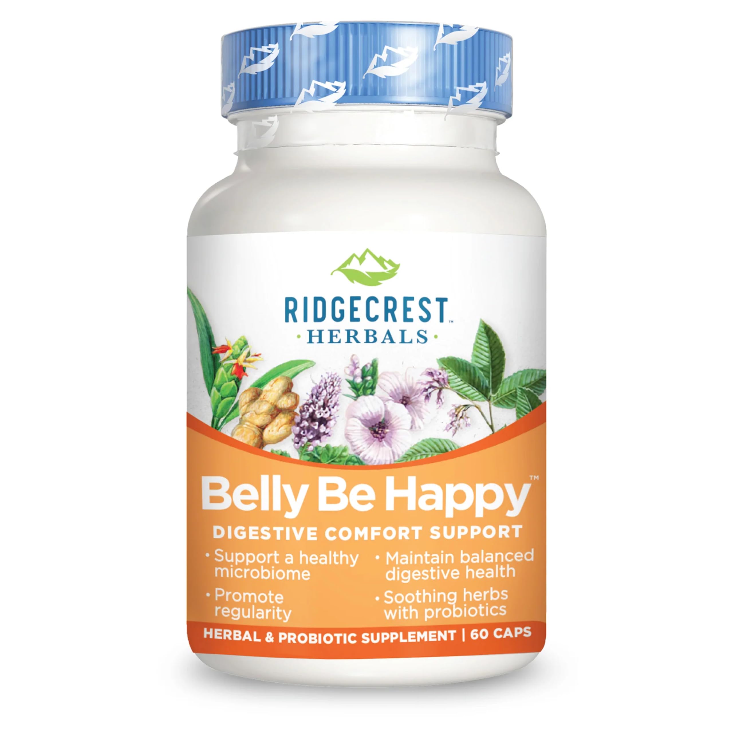 RidgeCrest Herbals Belly Be Happy - 60 Capsules - Digestive Comfort Support - Non-GMO RidgeCrest HerbalsAu supplements