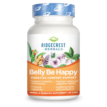 RidgeCrest Herbals Belly Be Happy - 60 Capsules - Digestive Comfort Support - Non-GMO RidgeCrest HerbalsUS supplements