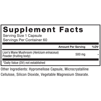 Force Factor Lion’s Mane Supplement Capsules, Memory & Focus Supplement Force FactorUS supplements