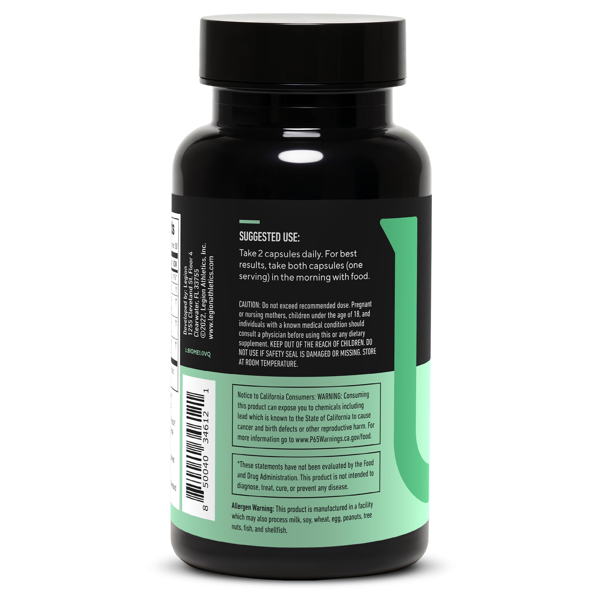 LEGION Biome Probiotic - Natural Probiotics Gut Health Supplement for Women & Men - Probiotic Nutritional Supplements Help Reduce Bloating, Cramping & Gas - Colon Health Probiotic Pills, 30 Servings LEGIONAu supplements