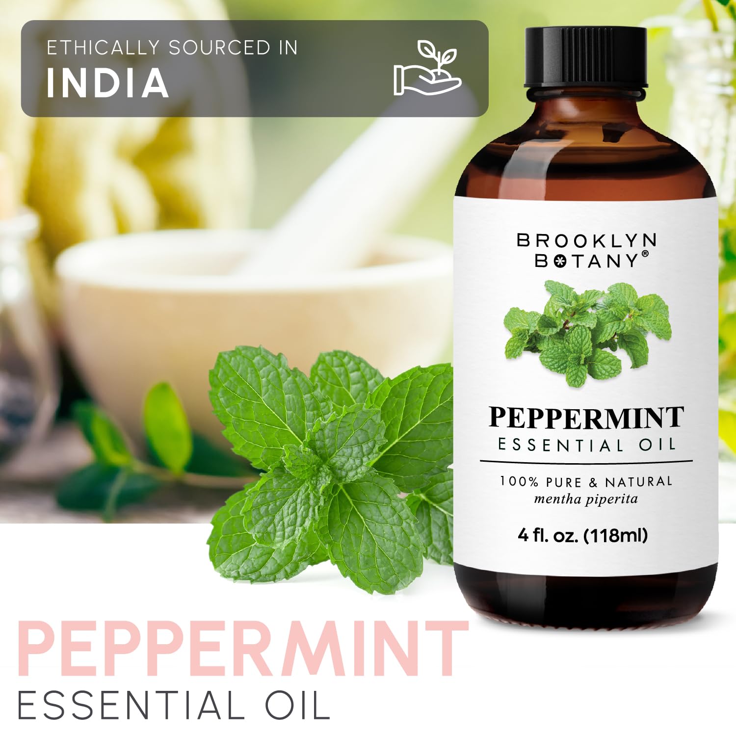 Brooklyn Botany Peppermint Essential Oil - Huge 4 Fl Oz - 100% Pure and Natural - Premium Grade Brooklyn BotanyAu supplements