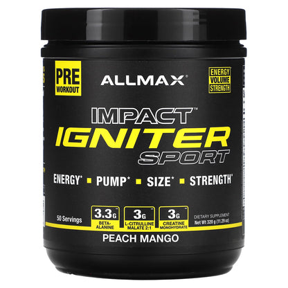 Allmax IGNITER SPORT Peach Mango (320g) AllmaxUS supplements
