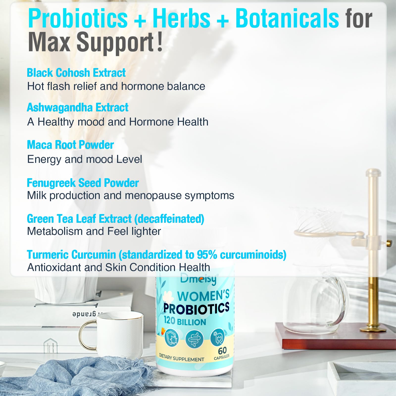 Dmeisy 120 Billion CFU Probiotic - Menopause Support Probiotics for Women, Natural Menopause DmeisyUS supplements