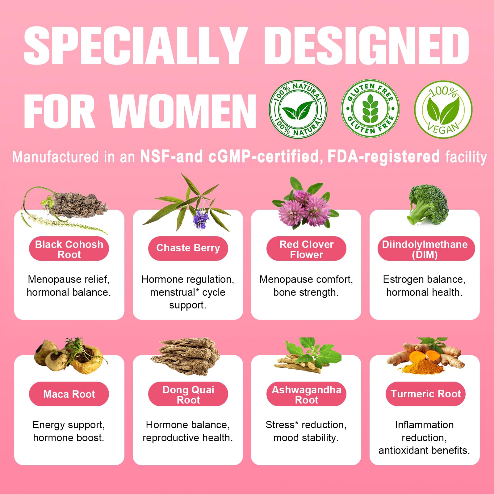 40-in-1 Menopause Supplements for Women, Multibenefit & Complete Black Cohosh for Hot Flashes, Night Sweats & Hormone Balance, w/ Probiotics, DIM, Vitex, Dong Quai, Red Clover and More, 120 Vegan Caps TotariaAu supplements