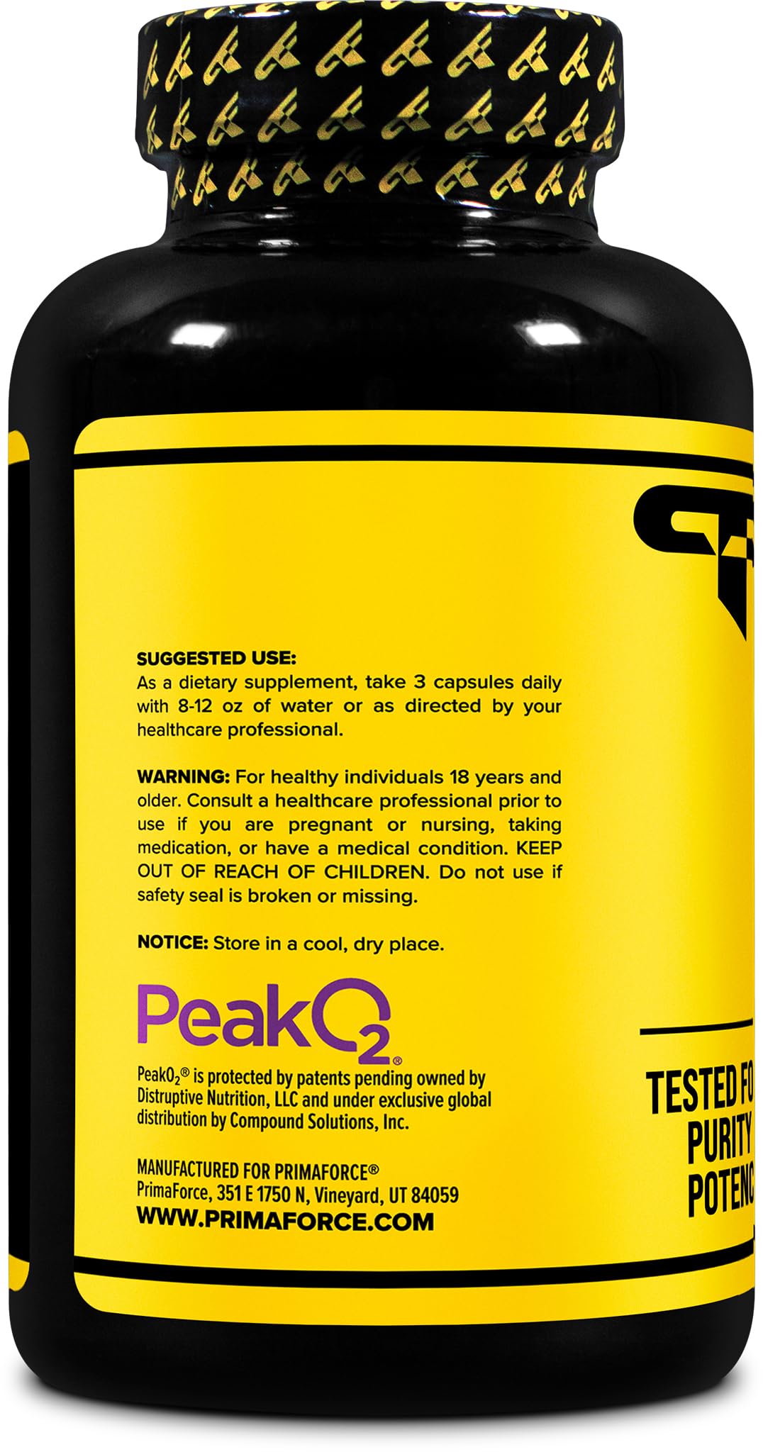 Primaforce Peak O2 Performance Mushroom Powered Oxygen Absorption Booster (180 Capsules) (2,000 mg Per Serving, 60 Servings) - Athletic Performance Supplement, Ultimate Mushroom Blend PrimaforceAu supplements
