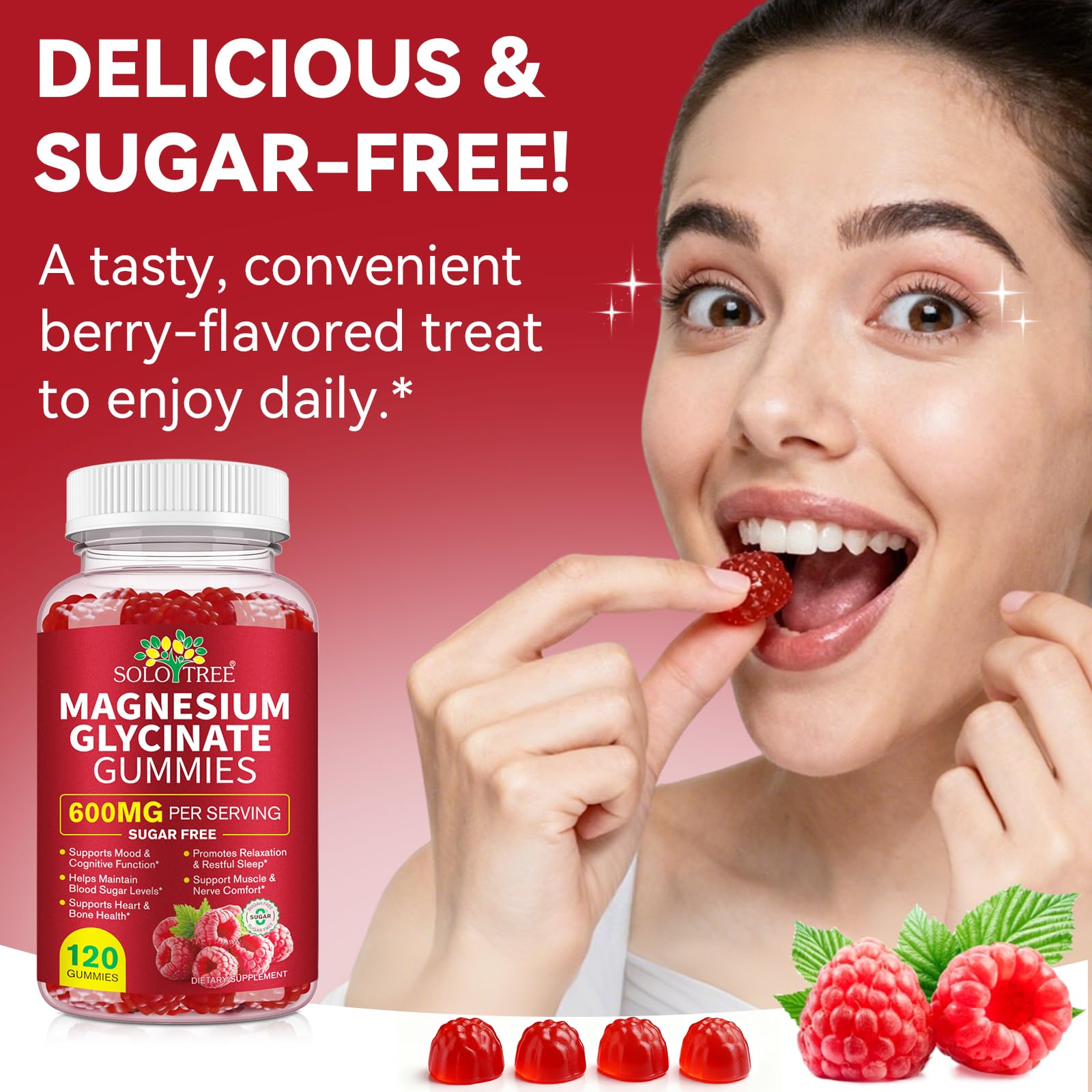 120 Count Magnesium Glycinate Gummies with L-Threonate（600mg Per Serving）,High Absorption Sugar Free Magnesium Potassium Supplement for Relaxation, Stress Relief, and Sleep Support for Adults & Kids WOJBALMNAu supplements