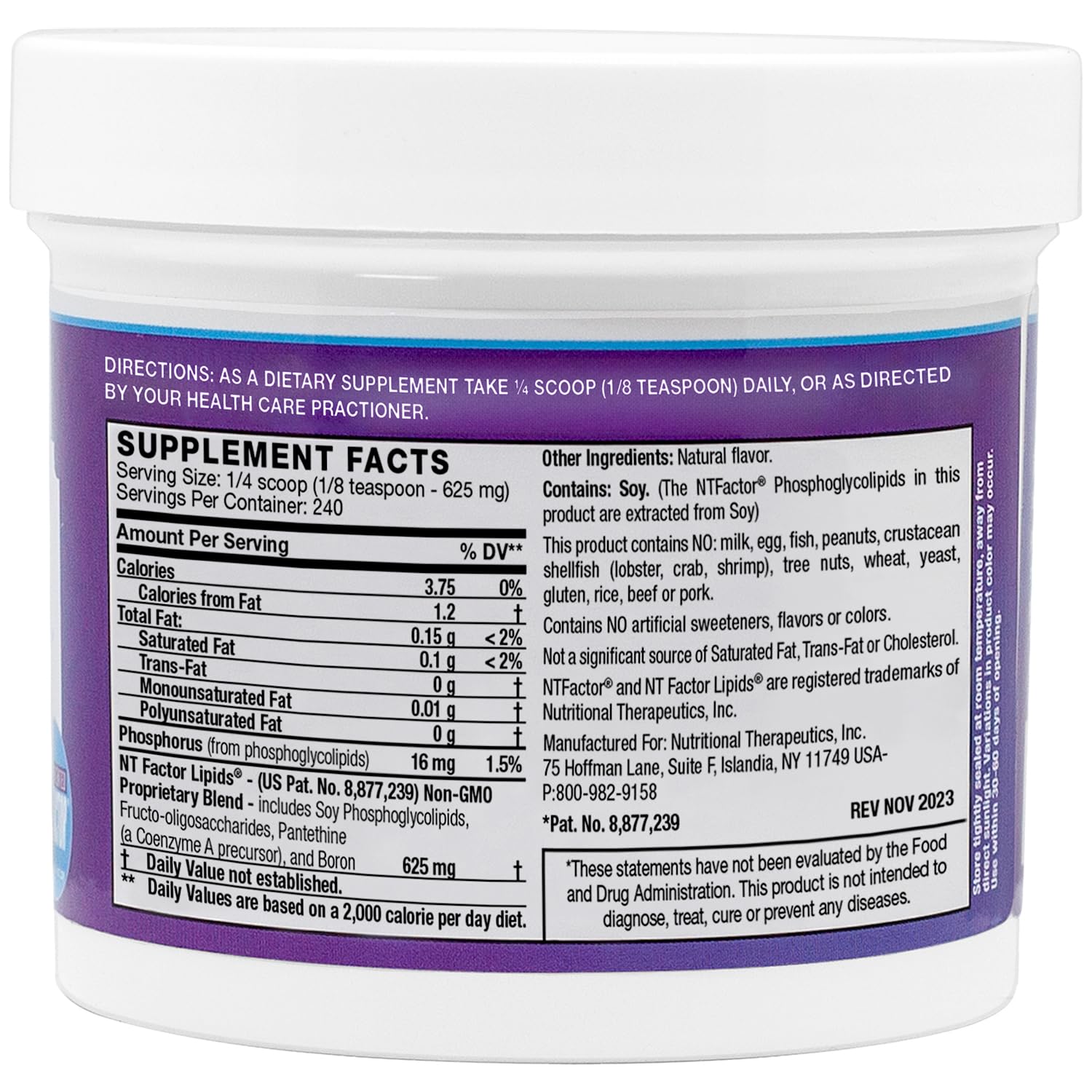 Nutritional Therapeutics NTFactor Lipids Powder, Aging & Cellular Support, 240 Servings Nutritional TherapeuticsAu supplements