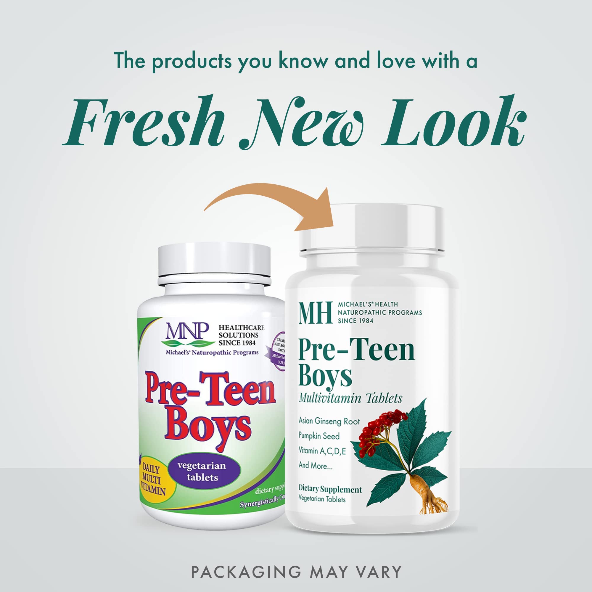Michael's Health Naturopathic Programs Pre-Teen Boys Daily Multivitamin - 60 Vegetarian Tablets - With Male Herbal Blend - Kosher - 60 Servings MICHAEL'SAu supplements