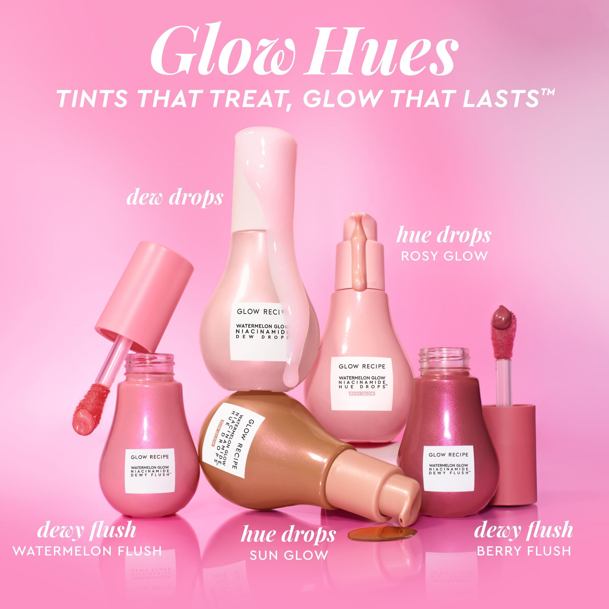 Glow Recipe Niacinamide Dewy Flush Tinted Liquid Blush Serum - Glowy Blush for Cheeks to Smooth, Hydrate & Brighten - Liquid Korean Makeup with Buildable Soft Pink Tint - Watermelon Flush (0.4 oz) Glow RecipeAu supplements