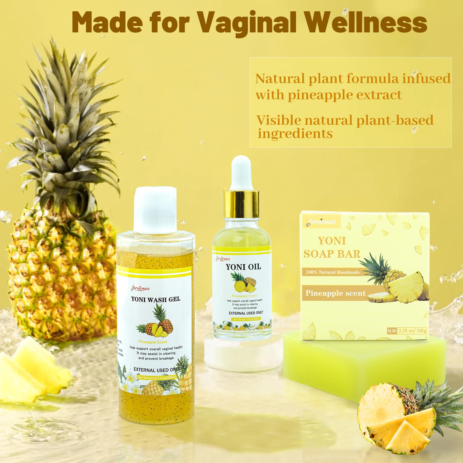 Yoni Wash Yoni Oil Yoni Bar Soap, Women ph Balance, Feminine Wash for Women Remove Odor Moisturizing forvirnessAu supplements