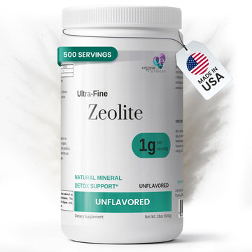 Organic Excellence Zeolite Clinoptilolite Powder – Pure Micronized Mineral Supplement – Supports Gut Health, Cleansing Support & Internal Balance – Non-GMO, Vegan – 500 Servings Organic ExcellenceAu supplements