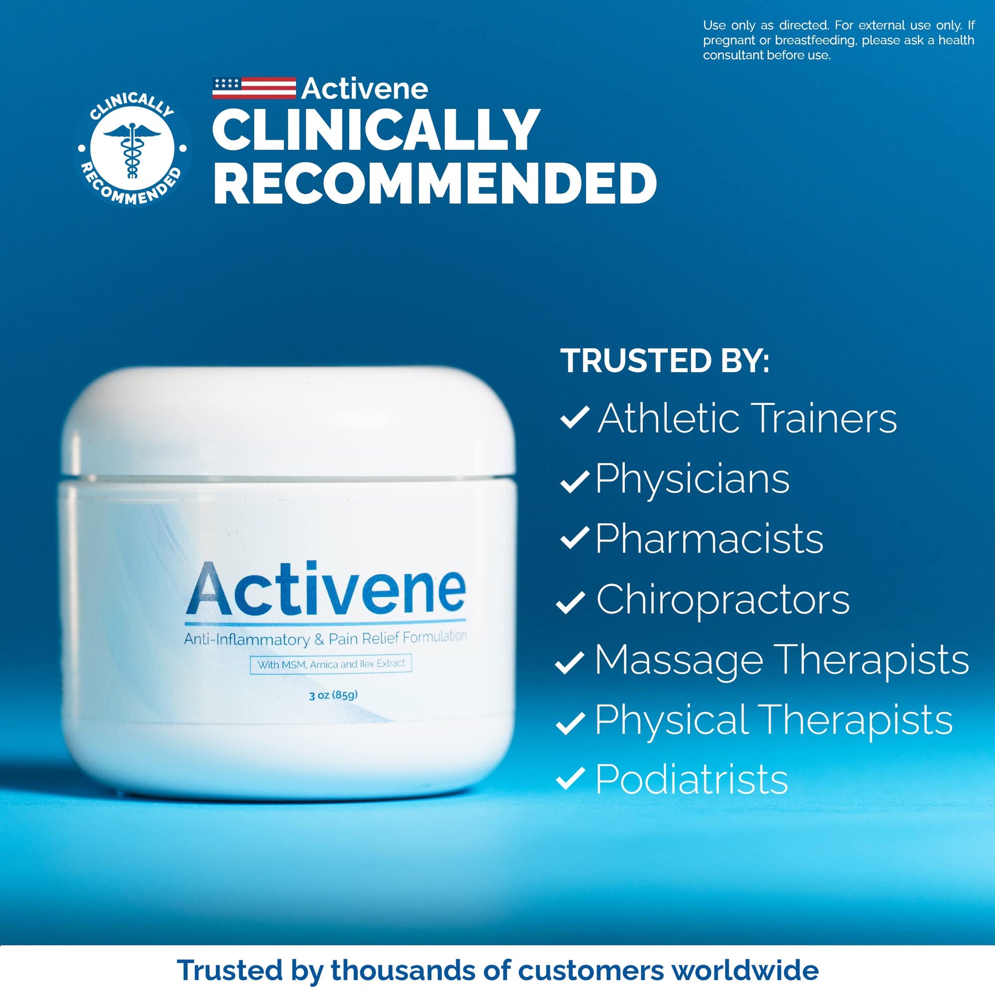 Activene Pain Relief Cream - Anti Inflammatory formulation with Powerful Arnica, Menthol & MSM for Joints, Tendons & Muscles. Chosen by Sufferers of Arthritis, Knee, Shoulder, Neck, Back & Other Pains ActiveneAu supplements
