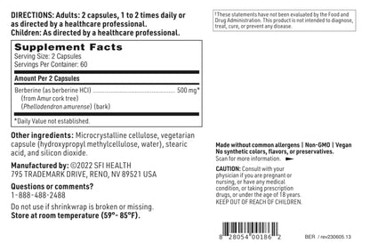 Klaire Labs Berberine HCI 500mg - Berberine Supplement - Gluten-Free, Hypoallergenic Klaire LabsUS supplements