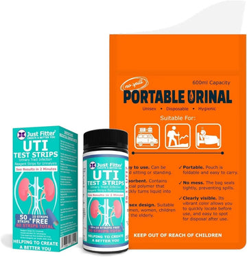 UTI Kit – UTI Test Strips with Emergency Urination Support Bags, 60 Urinary Tract Infection Test Strips with 6 Portable Disposable Urine Bags, Home Urinalysis Test for Leukocytes & Nitrites Just FitterAu supplements