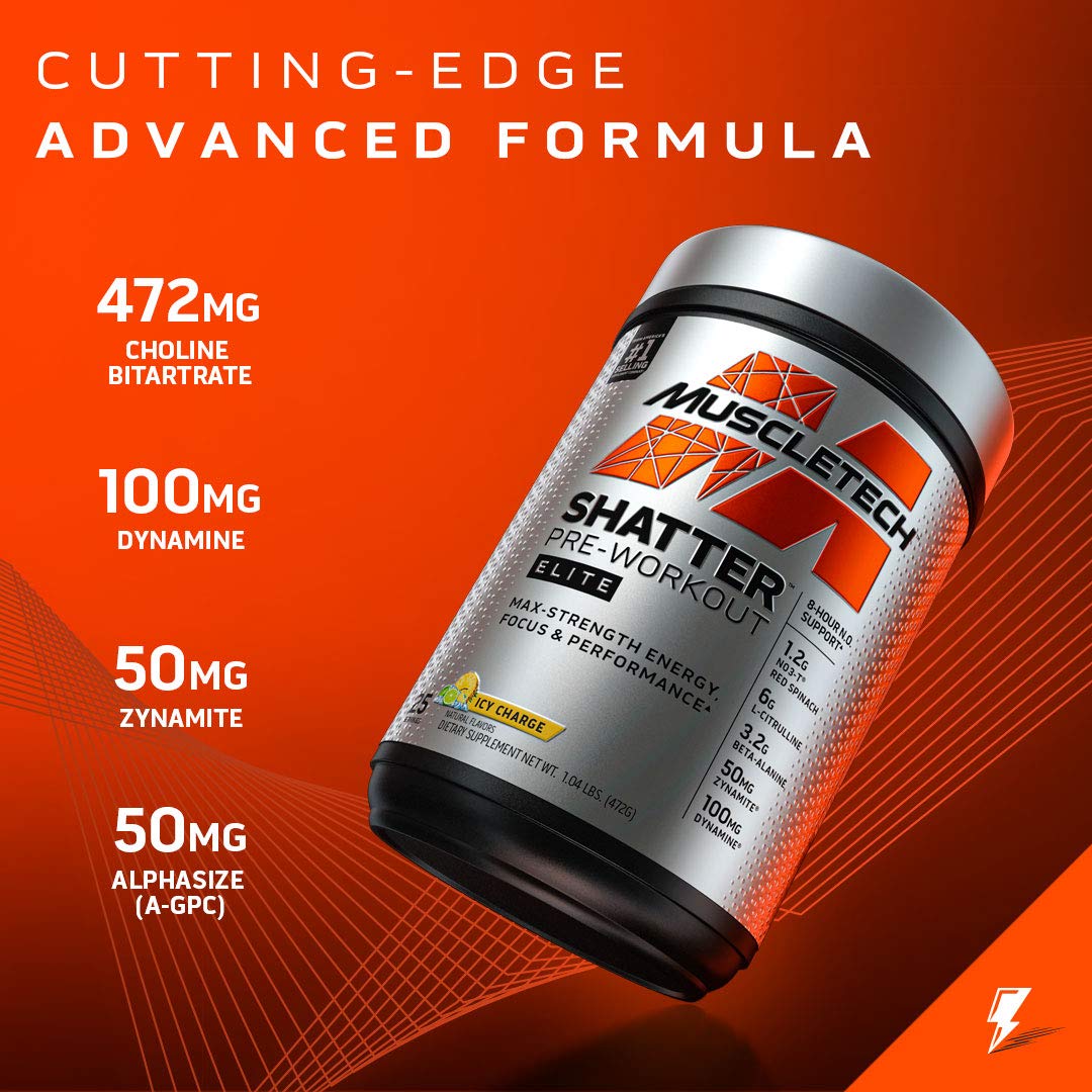 Pre Workout for Men & Women | MuscleTech Shatter Elite Pre-Workout | Preworkout Energy MuscleTechAu supplements