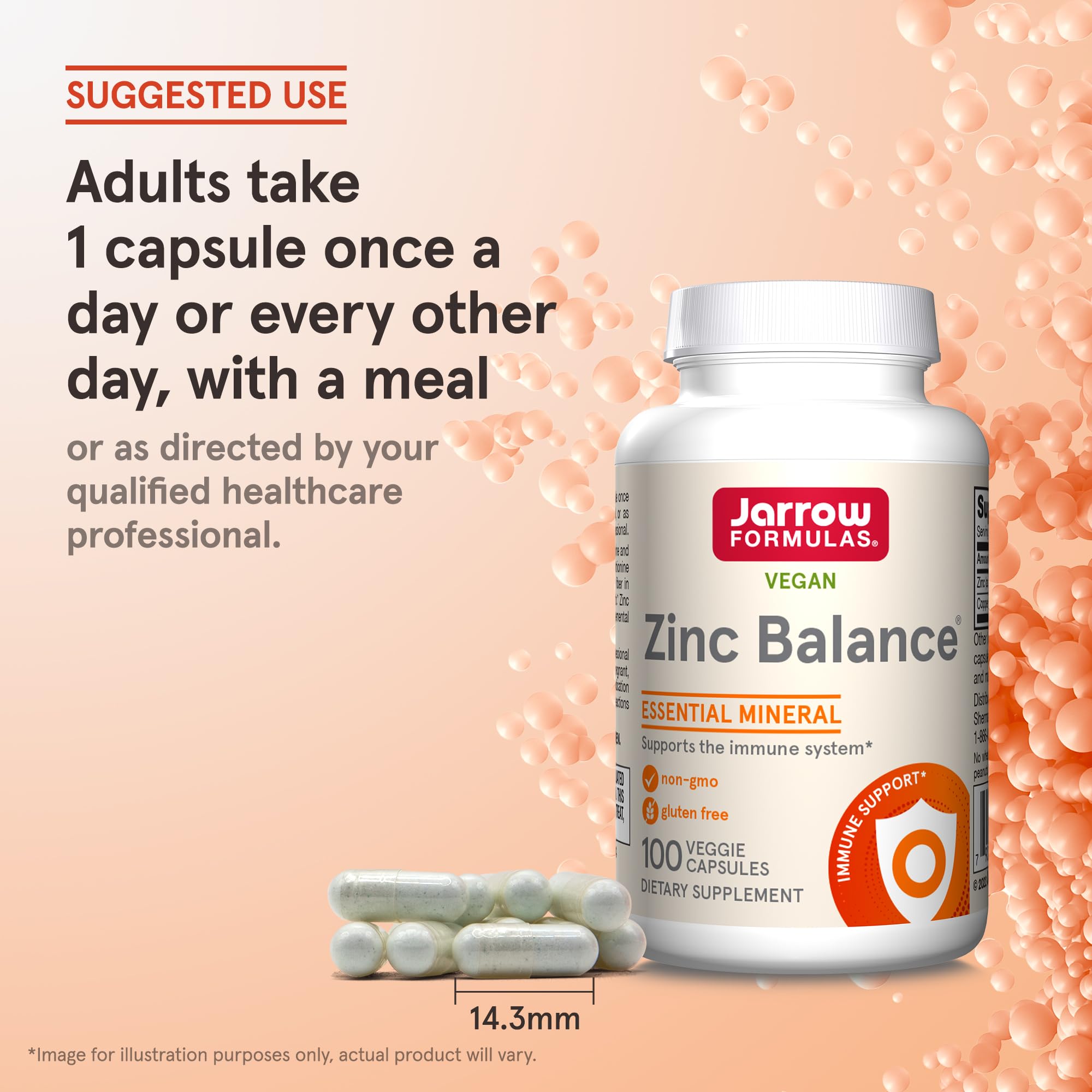 Jarrow Formulas Zinc Balance 15 mg - 100 Servings (Veggie Caps) - Zinc with Copper - Essential Minerals for Immune System Support - Immune Support Supplement - Gluten Free Copper Supplement, Vegan Jarrow FormulasAu supplements
