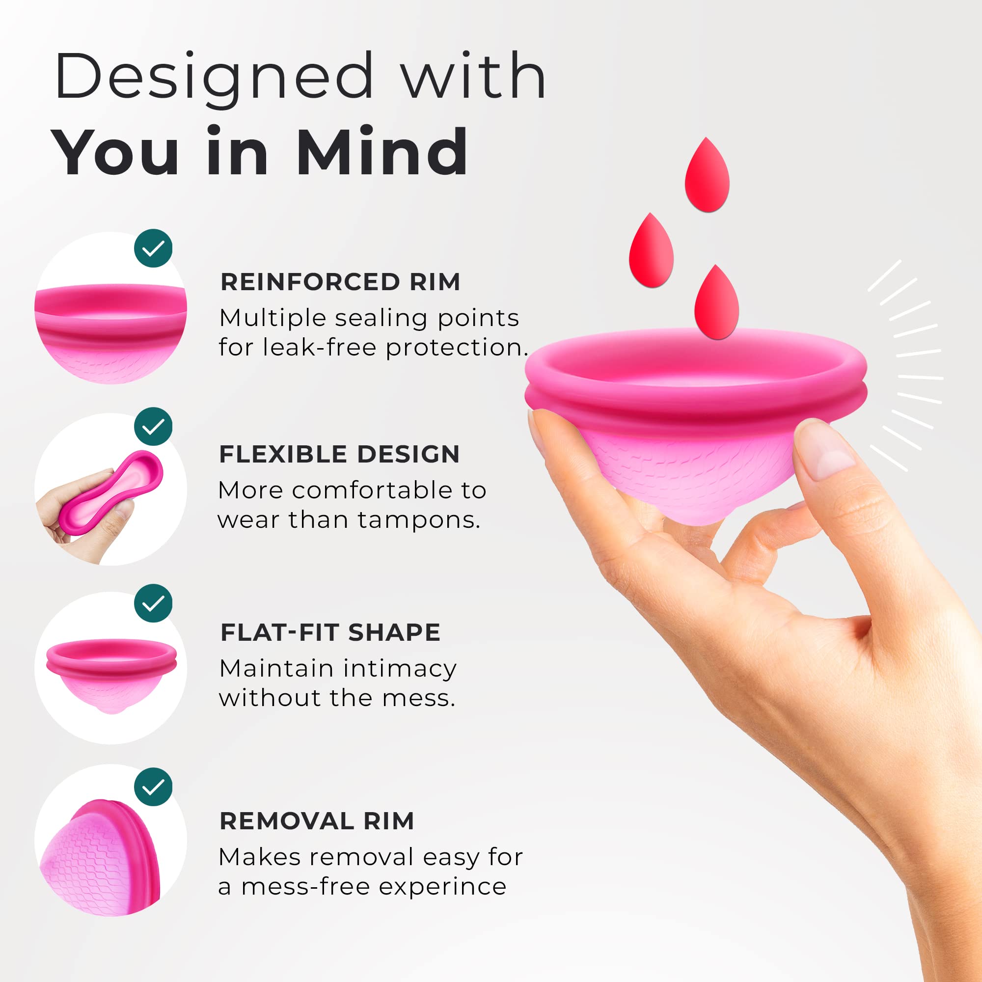 Ecoblossom Reusable Menstrual Disc - Large Menstrual Cup - Soft Period Disc for Women Designed EcoBlossomAu supplements