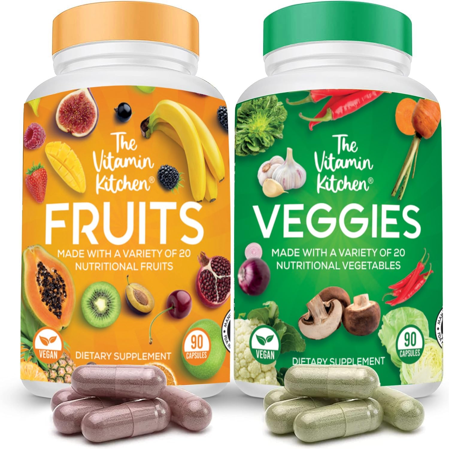 The Vitamin Kitchen Fruit and Veggie Supplements-90 Fruits, 90 Veggies Capsules The Vitamin KitchenAu supplements