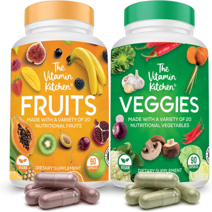 The Vitamin Kitchen Fruit and Veggie Supplements-90 Fruits, 90 Veggies Capsules The Vitamin KitchenUS supplements