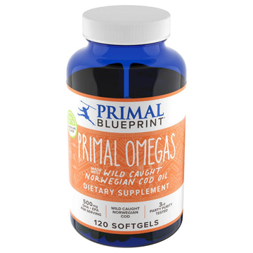 Primal Blueprint Primal Omegas, Omega-3 Fatty Acid Daily Supplement, 120 Count Primal BlueprintAu supplements
